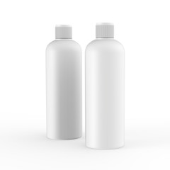 Cosmetic bottle mock-up on isolated white background, 3d illustration