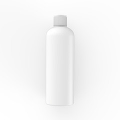 Cosmetic bottle mock-up on isolated white background, 3d illustration