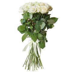 A bouquet of flowers in a beautiful packaging, assembled by a florist