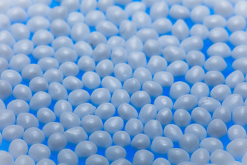 Background of bubbles on blue color