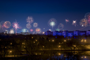 Bucharest 2018 light and fireworks