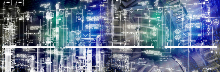 background industrial engineering construction technology