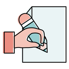 paper document with hand writen vector illustration design