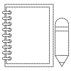 note book with pencil vector illustration design