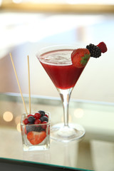 strawberry and wildberries cocktail