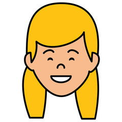 beautiful woman head avatar character vector illustration design