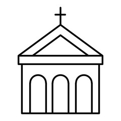 church building isolated icon vector illustration design