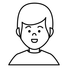young man avatar character vector illustration design