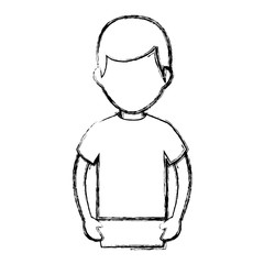 young man avatar character vector illustration design