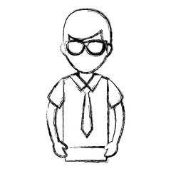 elegant businessman avatar character vector illustration design