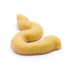 Mustard sauce on a white background