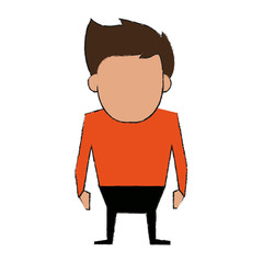 Man faceless cartoon icon vector illustration graphic design
