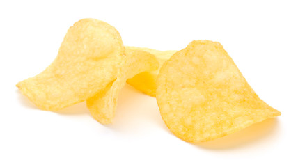 Chips potato isolated on white background