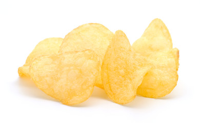 Chips potato isolated on white background