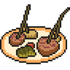 vector pixel art food asian snack