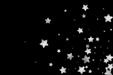 Silver star confetti.