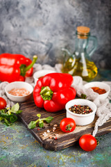 Sweet red bell peppers