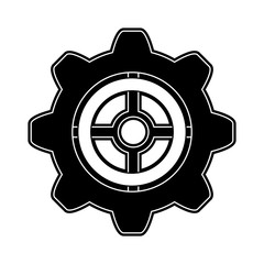 Gear machinery piece icon vector illustration graphic design