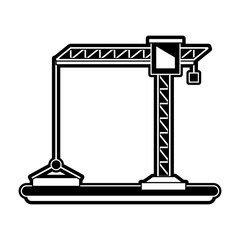 Construction crane symbol icon vector illustration graphic design