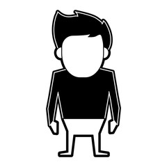 Man faceless cartoon icon vector illustration graphic design