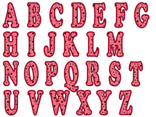 Valentine alphabet