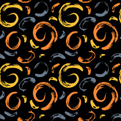 Vector seamless pattern. Abstract background with brush strokes.