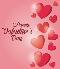 Obraz na płótnie Canvas Happy valentines day card icon vector illustration graphic design