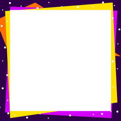 Colorful squares frame blank banner