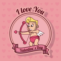 Happy valentines day card icon vector illustration graphic design