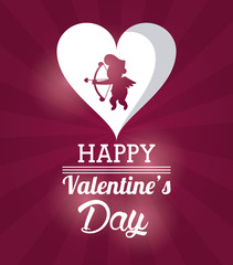 Fototapeta na wymiar Happy valentines day card icon vector illustration graphic design
