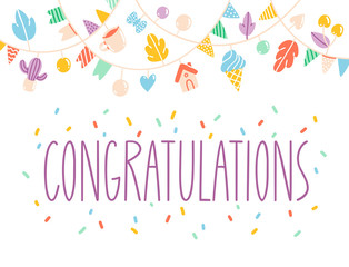 Congratulations illustrated card