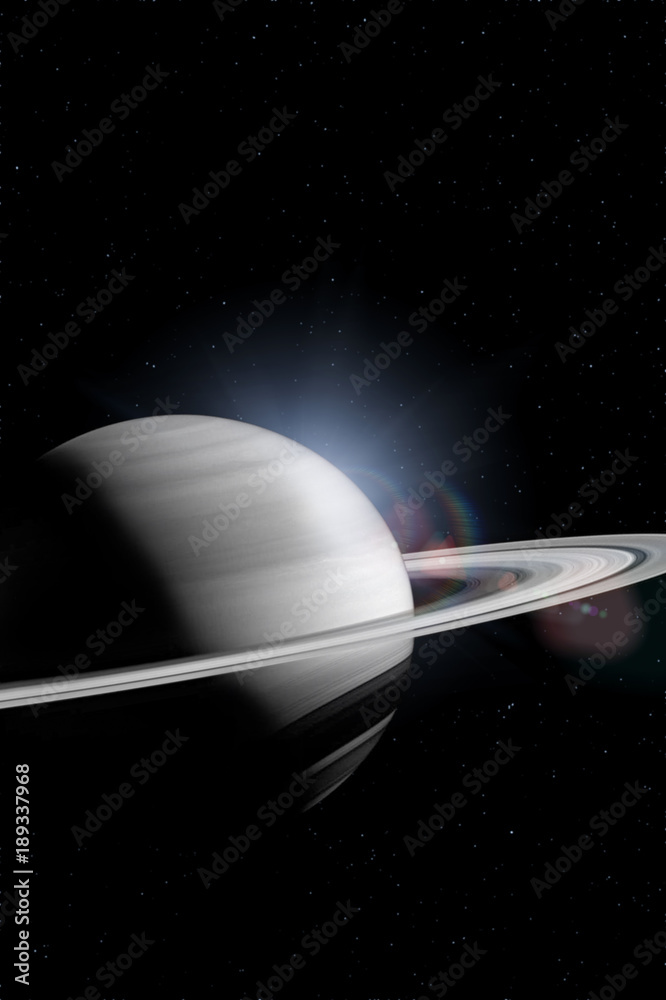 Wall mural saturn in the outer space. elements of this image furnished by nasa.