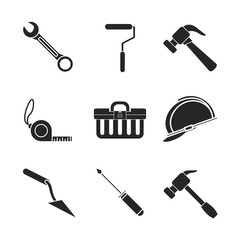 Construction tools icons icon vector illustration graphic design