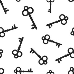 Key seamless pattern background. Business flat vector illustration. Key sign symbol pattern.