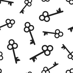 Key seamless pattern background. Business flat vector illustration. Key sign symbol pattern.