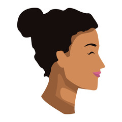 Woman head silhouette icon vector illustration graphic design