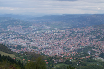 Panoramic View over Sarajevo, Bosnia and Herzegovina