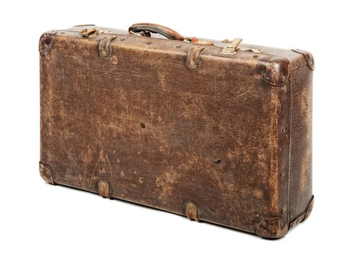 Old Suitcase Isolated On White Background