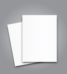 Poster blank bi fold brochure mockup cover template