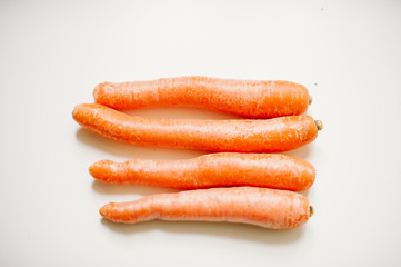 still-life photograph of carrots