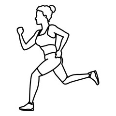 Fototapeta na wymiar Fitness woman running icon vector illustration graphic design