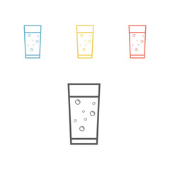 Glass of water. Vector icon for web graphic.