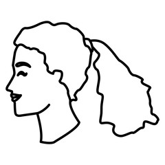 Woman head silhouette icon vector illustration graphic design