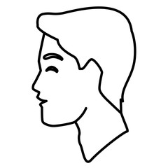 Man silhouette head icon vector illustration graphic design