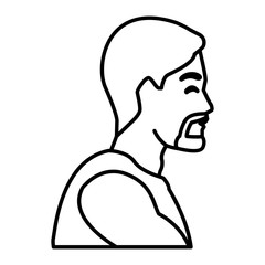 Fitness man profile icon vector illustration graphic design