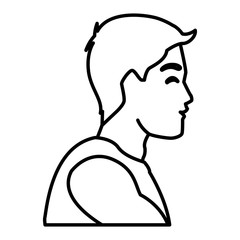 Fitness man profile icon vector illustration graphic design