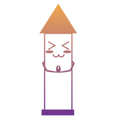 Kawaii rocket icon