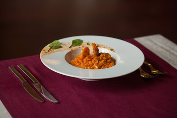 Risotto with shrimps