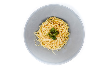 asian food fried noodle on the table