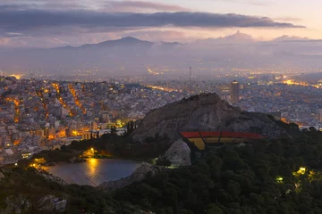 Foto op Canvas View of Athens from Lycabettus hill at dawn, Greece.    © milangonda